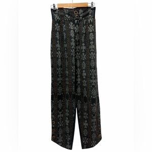 Nusantara Asian Craft Indonesian Artisan Wear Ikat Print Pants Unisex Small
